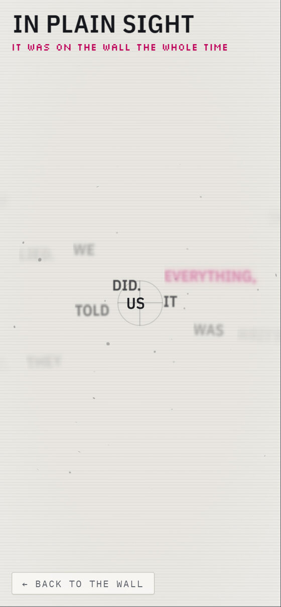 In Plain Sight — a 360-degree ribbon poem navigated by device tilt