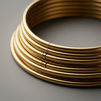 Close-up: chrome neck coils